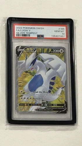 Lugia V 185/195 Pokemon Silver Tempest Holo Full Art - PSA 10 GEM MINT