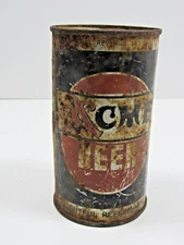 Vintage Acme Beer Silver Keglet Flat Top Beer Can Rusty #P30