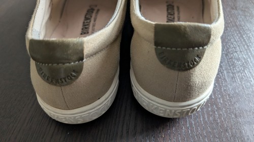 Birkenstock Arran Beige Canvas Casual Lace Up Shoes Women’s Size 9 US 40 EUR - Picture 4 of 5