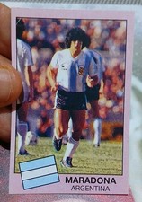 Figurina  Calciatori 1985-86 N 332 MARADONA ConVelina Adesiva Rara Cmp Subito