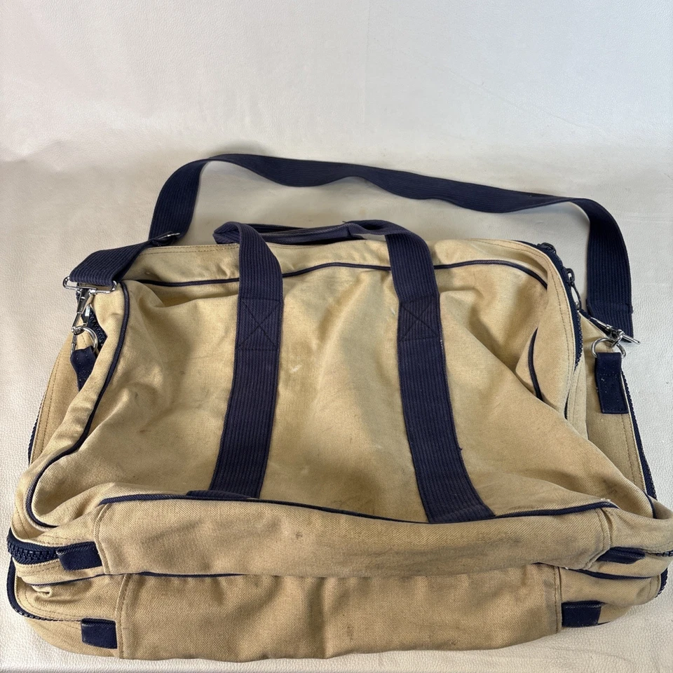 Vintage HIGH SIERRA heavy canvas clothing garment travel shoulder bag - Image 3 of 4