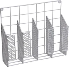 Home Basics Organizer Rust 13. 5 inches X 3.5 X 11.5 inches, White 