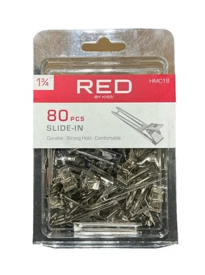 Red By Kiss 80 Piece Slide In Durable Strong Hold Hair Clips 1-3/4" HMC18 - Image 1 of 2