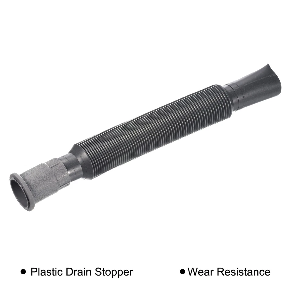 Plastica Drenaggio Tubo Espandibile Lavello Tubo Flessibile, Grigio - Immagine 3 di 4