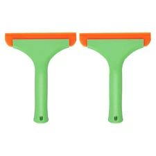 2pcs Squeegee 6 Inch Water Blade Shower Squeegee for Window Glass Door, Green