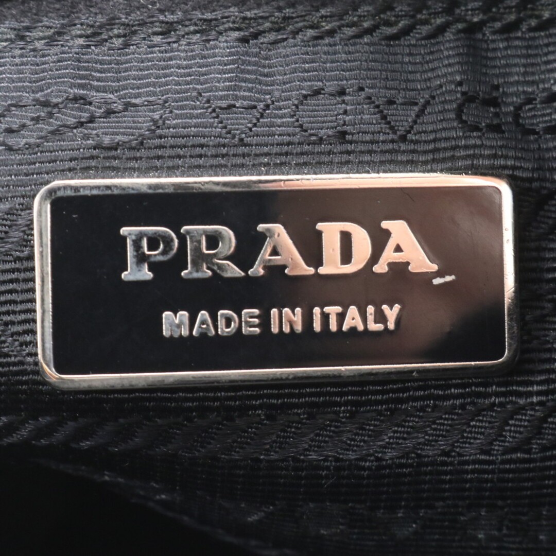 item Prada Tessuto nylon triangle logo leather shoulder bag messenger black men thumbnail 8