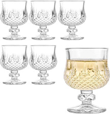 6 Bicchieri Da Liquore Con Stelo Mini Calici Vetro 50 Ml Tequila Sherry Brandy S