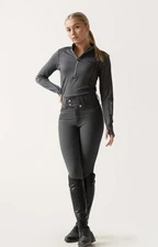 Pomme Nellie Breeches Knee Grip Size Small  Women's Dark Shadow Grey