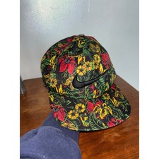 Nike Snapback Hat Mens Sz OS Multicolor Floral Tropical Swoosh Cap READ