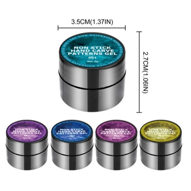 Gel para esculpir uñas 3D 5 colores sólido constructor diseños de uñas gel para esculpir modales Foto 2 de 4