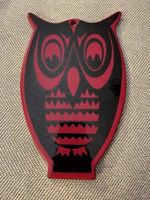 MCM Voss Danish Owl Enamel Cast Iron Trivet