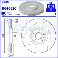 2X Delphi Bremsscheibe BG9332C FüR Porsche