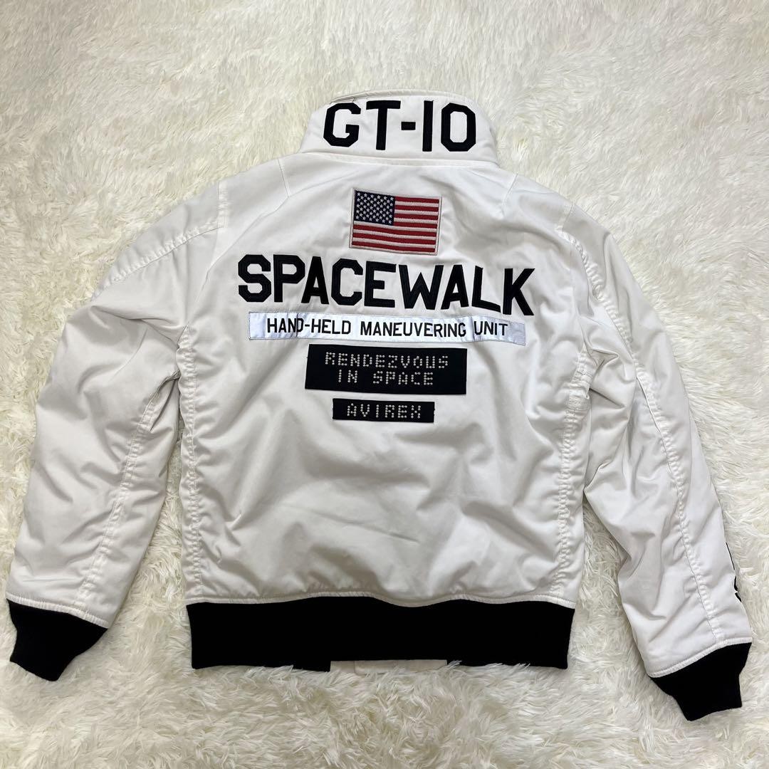 AVIREX MA-1 SPACE WALK GT-10 Bomber Flight Jacket S White
