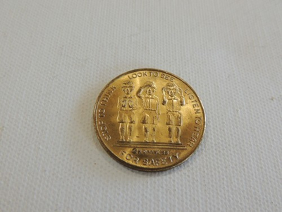 #ad 1938 H. DAAKE ERIE RAIL ROAD SAFETY COIN $19.95