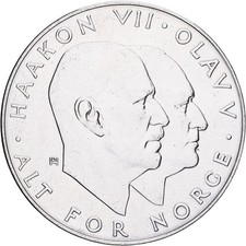 [#1117713] Coin, Norway, Olav V, 25 Kroner, 1970, MS, Silver, KM:414