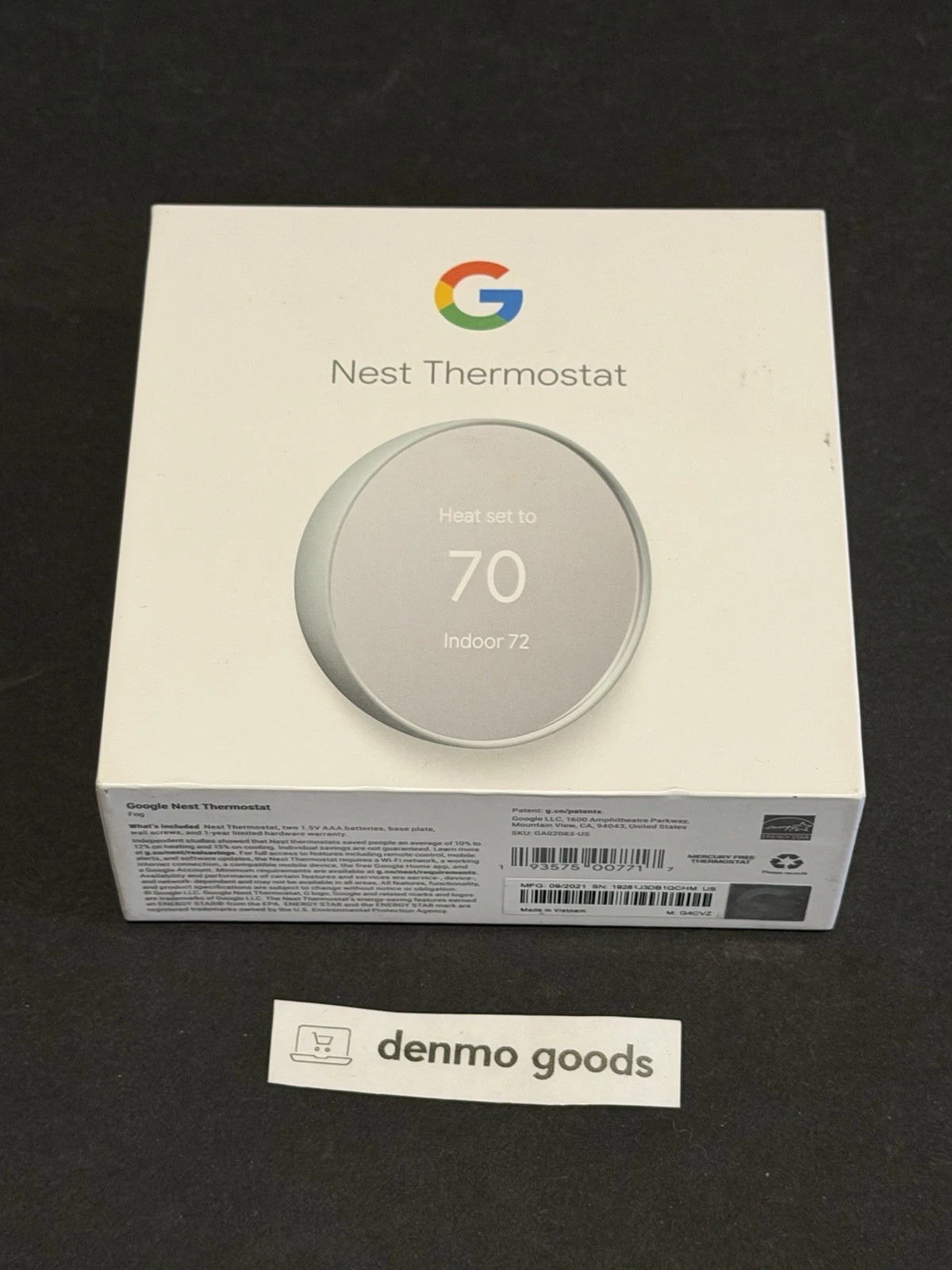 New Google Nest Thermostat Snow Model: G4CVZ
Opens in a new window or tab