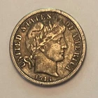 1914 Barber dime Xf+ details