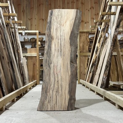 Spalted London Hobelbrett Waney Live Edge ofengetrocknetes Hartholz 1000 x 355 x 43
