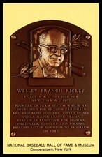 Cooperstown Hall of Fame Postcard Branch Rickey HOF Mint