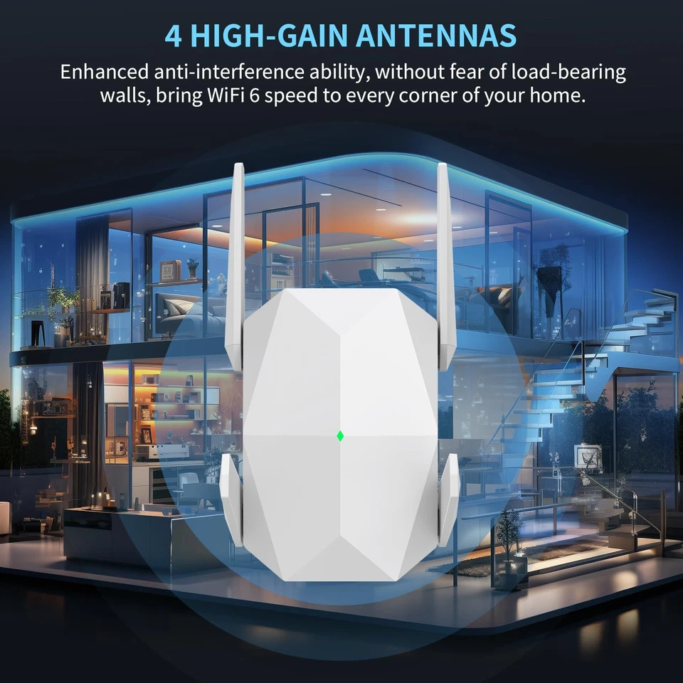 2025 AX3000 WiFi 6 Range Extender, WiFi Extender Signal Booster with Gigabit ... - Image 3 of 4