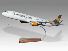 Airbus A321 Thomas Cook Desk Wood Airplane New Model Small Scale 1/130