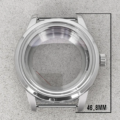 Orologio 39 mm cassa argento cinturino in pelle adatto SEIKO NH35 NH36/4R/7S movimento GS - Foto 7 di 23