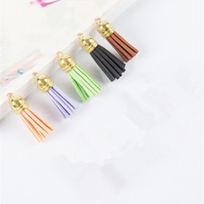 For DIY Keychain Keyring Pendant Purse Charms 30Pcs/Set Suede Leather Tassel