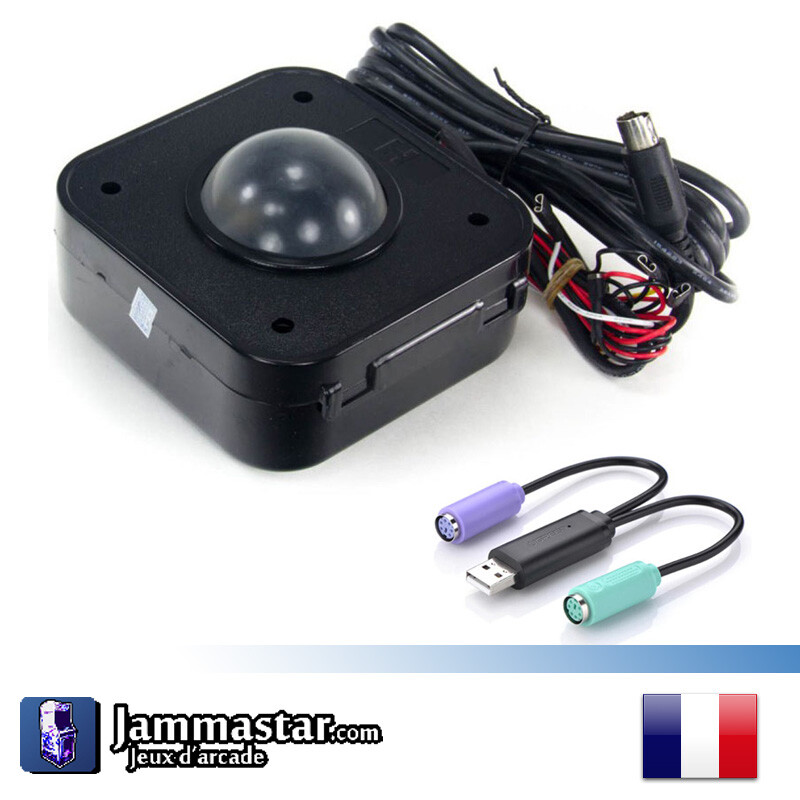 Trackball Arcade à LED USB 45mm lumineux pour borne d'arcade rétro