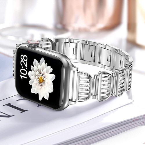 Elegant Diamant Damen iWatch Armband Für Apple Watch Series 10 9 8 7 6 SE Ultra - Zdjęcie 12 z 14