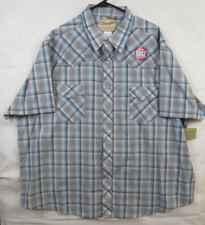 NWT Vintage wrangler western ranch pearl snap western shirt Rockabilly 3XL SS