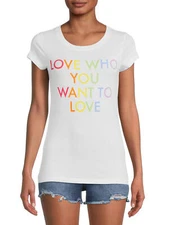 Juniors Who You Want Graphic T-Shirt White XS