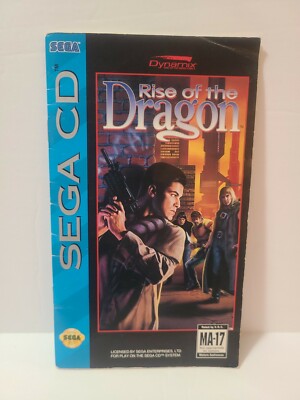 Rise of the Dragon SEGA CD Instruction Manual Only w/ RaRe ReG
