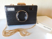 New Olga Berg Madelyn Black Hard Case Clutch Handbag, Shoulder Bag, Purse