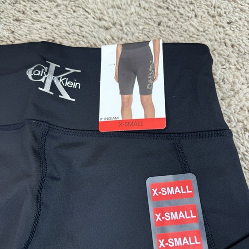 Calvin Klein Shorts Women’s XS Performance High Waist 9” Bike Phone Pocket NWT - Picture 7 of 8