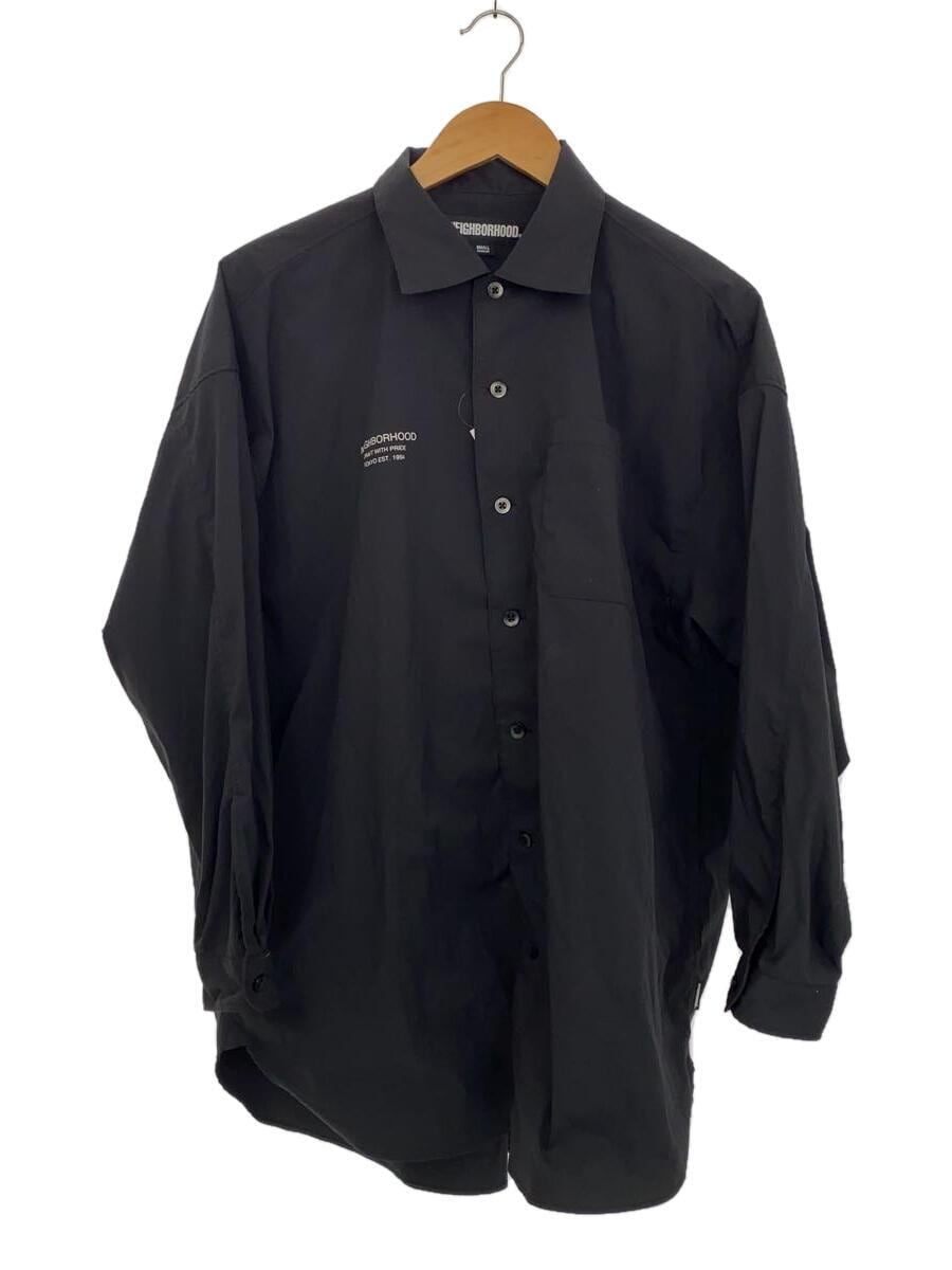Neighborhood Long Sleeve Shirt S Polyester Black Plain 241BENH 