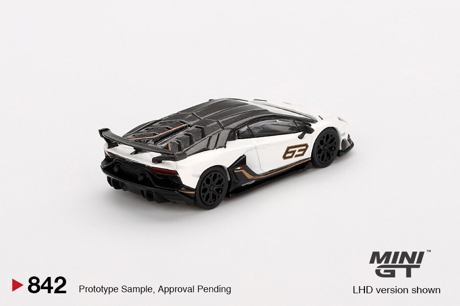 Mini GT 1:64 Lamborghini Aventador SVJ 63 Bianco Asopo #842 | eBay