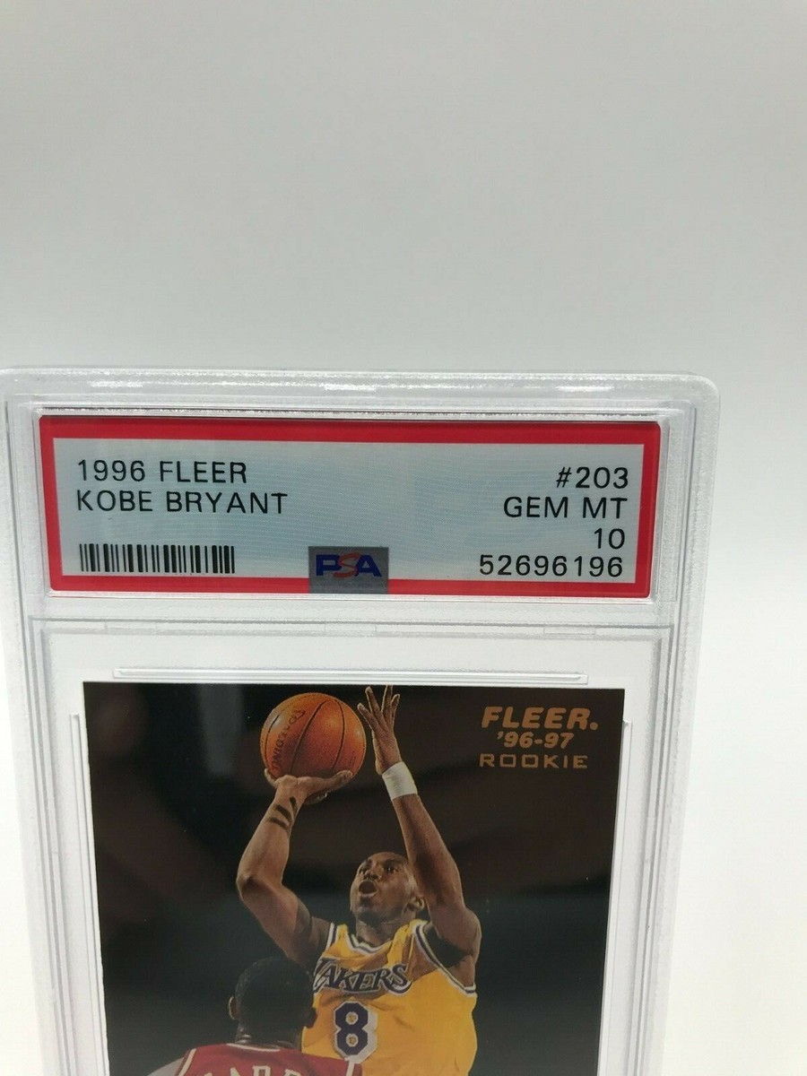 1996 Fleer #203 Kobe Bryant RC Rookie PSA 10 GEM MINT LAKERS