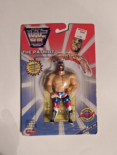WWF Just Toys Bend 'Ems Series 7 The Patriot MOC W...