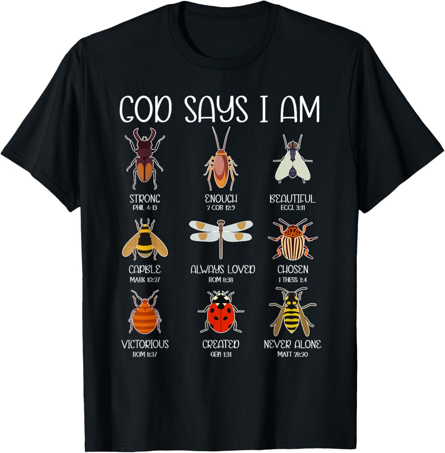 God Says I Am Bugs Insects Christian Boys Kids Religious T-Shirt Hoodie