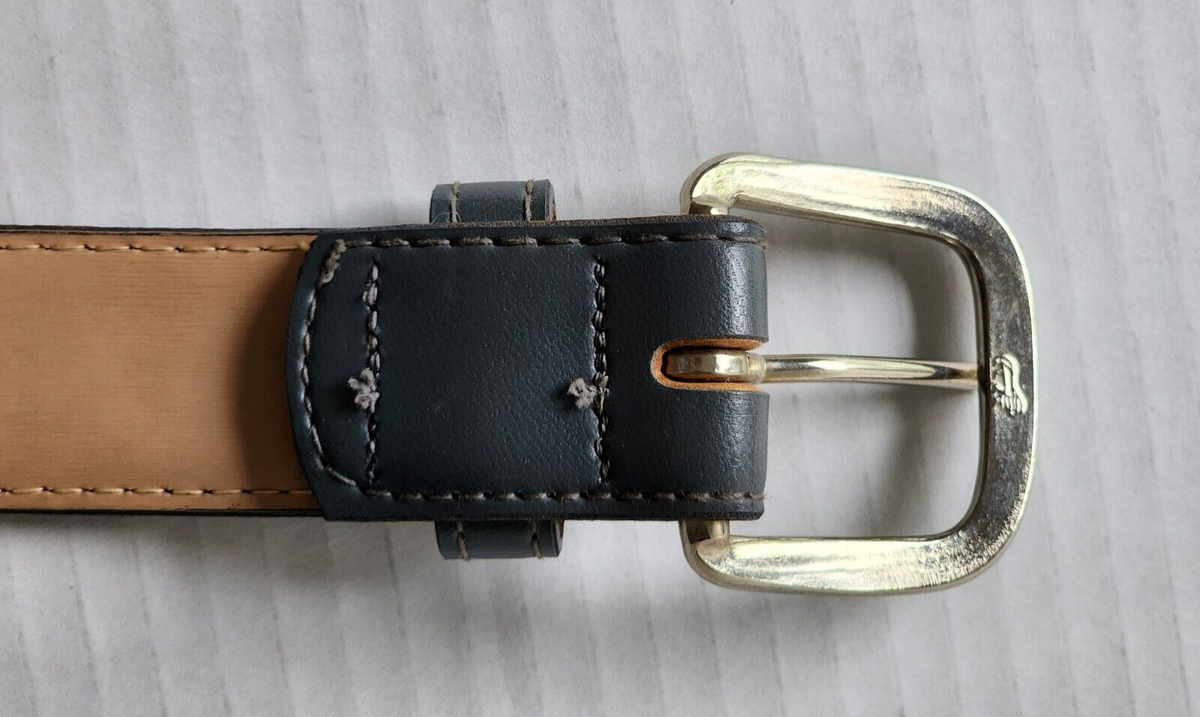 Haband Mens Genuine Bonded Leather Dress Belt Grey Made in  display picture 1