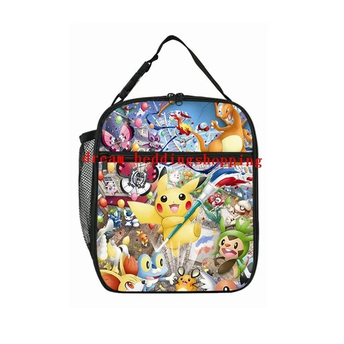 Pikachu Pokemon Insulated Lunch Bag School Picnic Snack Lunchbox Travel Box Gift - Picture 12 of 69