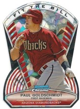 2013 Bowman Chrome PAUL GOLDSCHMIDT Fit The Bill Die-Cut Refractor ATOMIC #07/10