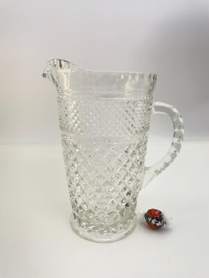 Vintage Anchor Hocking Wexford Large Pressed Glass 64oz Pitcher | eBay
