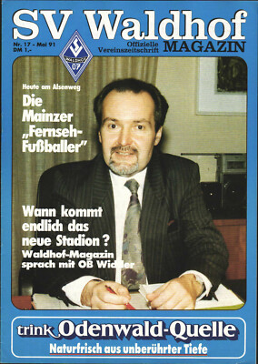 II. BL 90/91 Waldhof Mannheim - 1. FSV Mainz 05, 18.05.1991 - Gerhard Widder