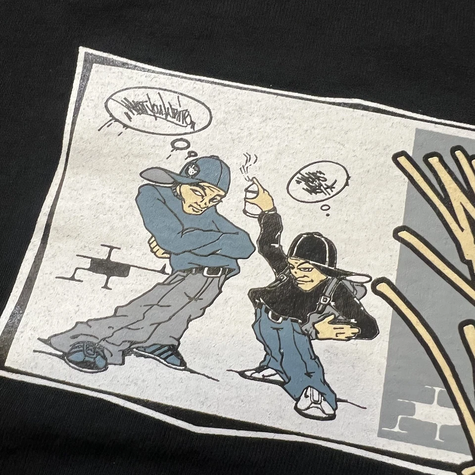 复古 Y2K Writers Bench 涂鸦艺术 T 恤 XL 说唱 T 恤 Futura 2000 Stash — 第 4/4 张图片