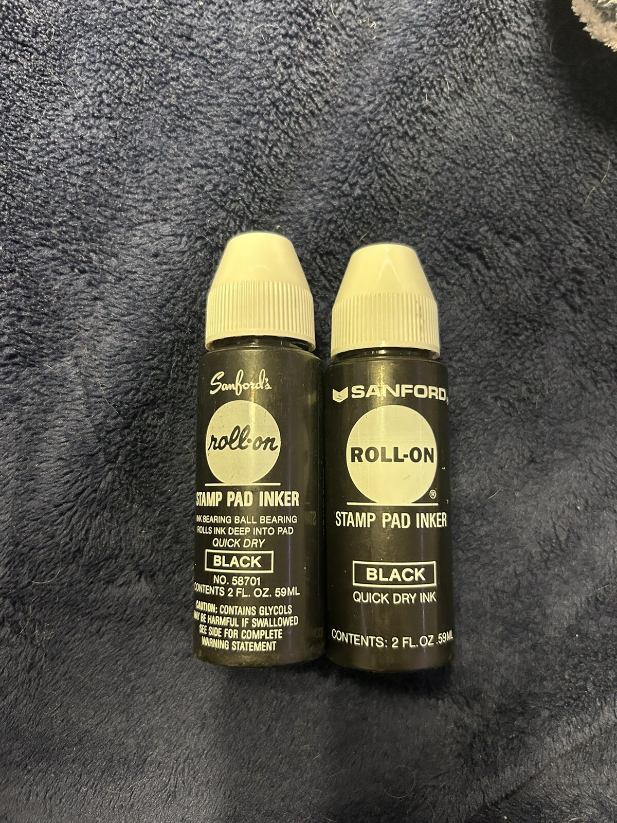 Sanford 2 oz Roll On Ink Stamp Pad Black Inker New eBay