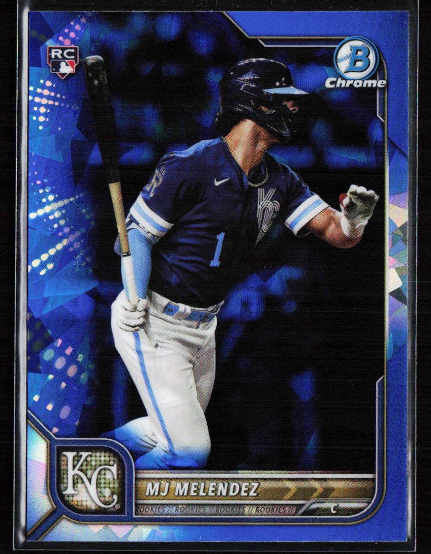 2022 Bowman Chrome Sapphire #25 MJ Melendez Kansas City Royals RC