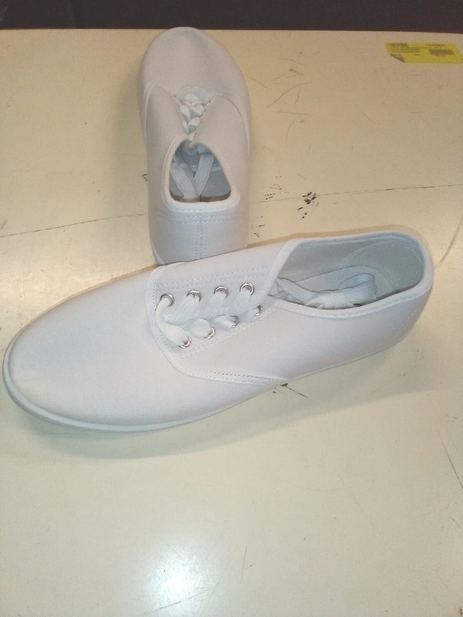 Sh18es Womens Sneakers Canvas Low Top Lace Up White eBay