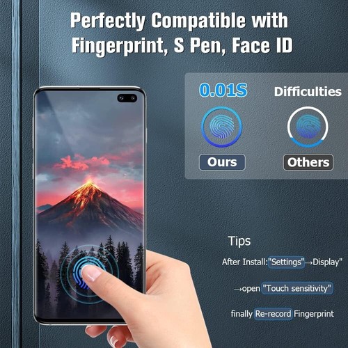 Protection écran en verre trempé pour Samsung Galaxy S24 Ultra S21 S22 S23 S20 - Photo 7 sur 10