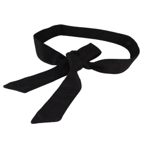 Prettyia Black Women Woolen Waist Belt Tie Bow for Overcoat Wrap Corset 172cm - Afbeelding 1 van 11